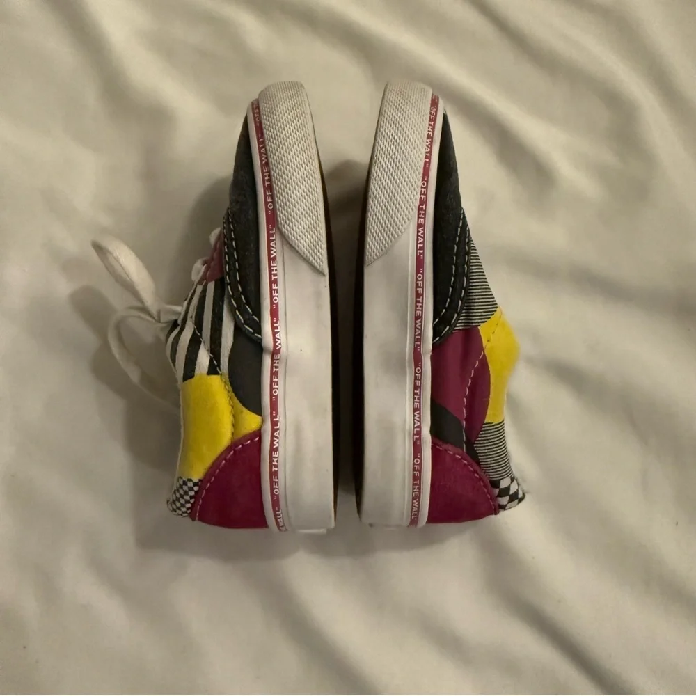 EUC Vans Era Disarray Stripes Checks Circle Toddler Skate Shoes - Picture 5 of 7